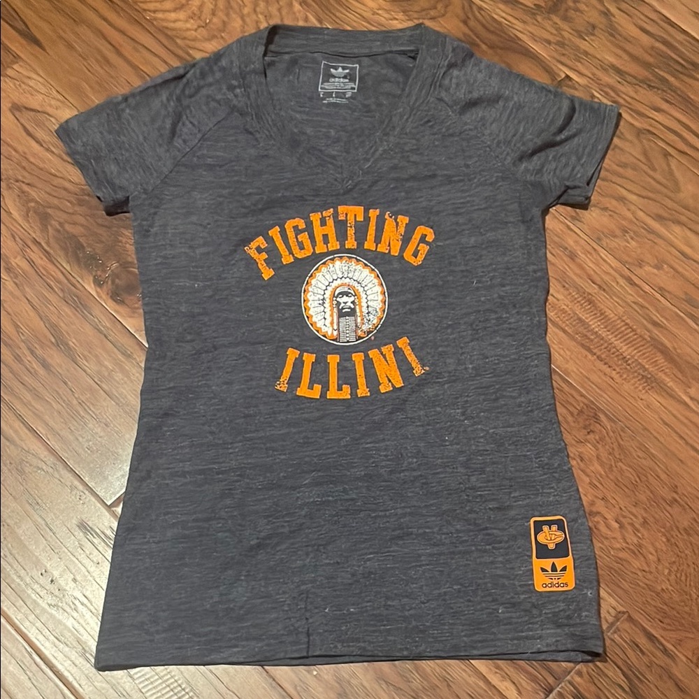 S Adidas Fighting Illini T-Shirt